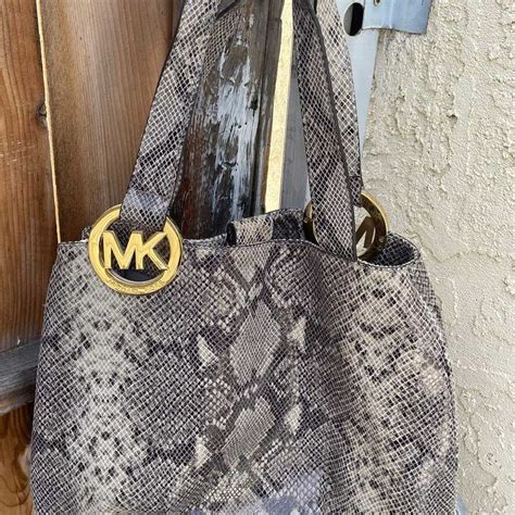 michael kors snakeskin coach purse|Michael Kors snakeskin tote.